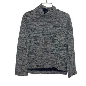 Madewell Marled Mock Neck Sweater XS Blue White Cozy Soft Knit